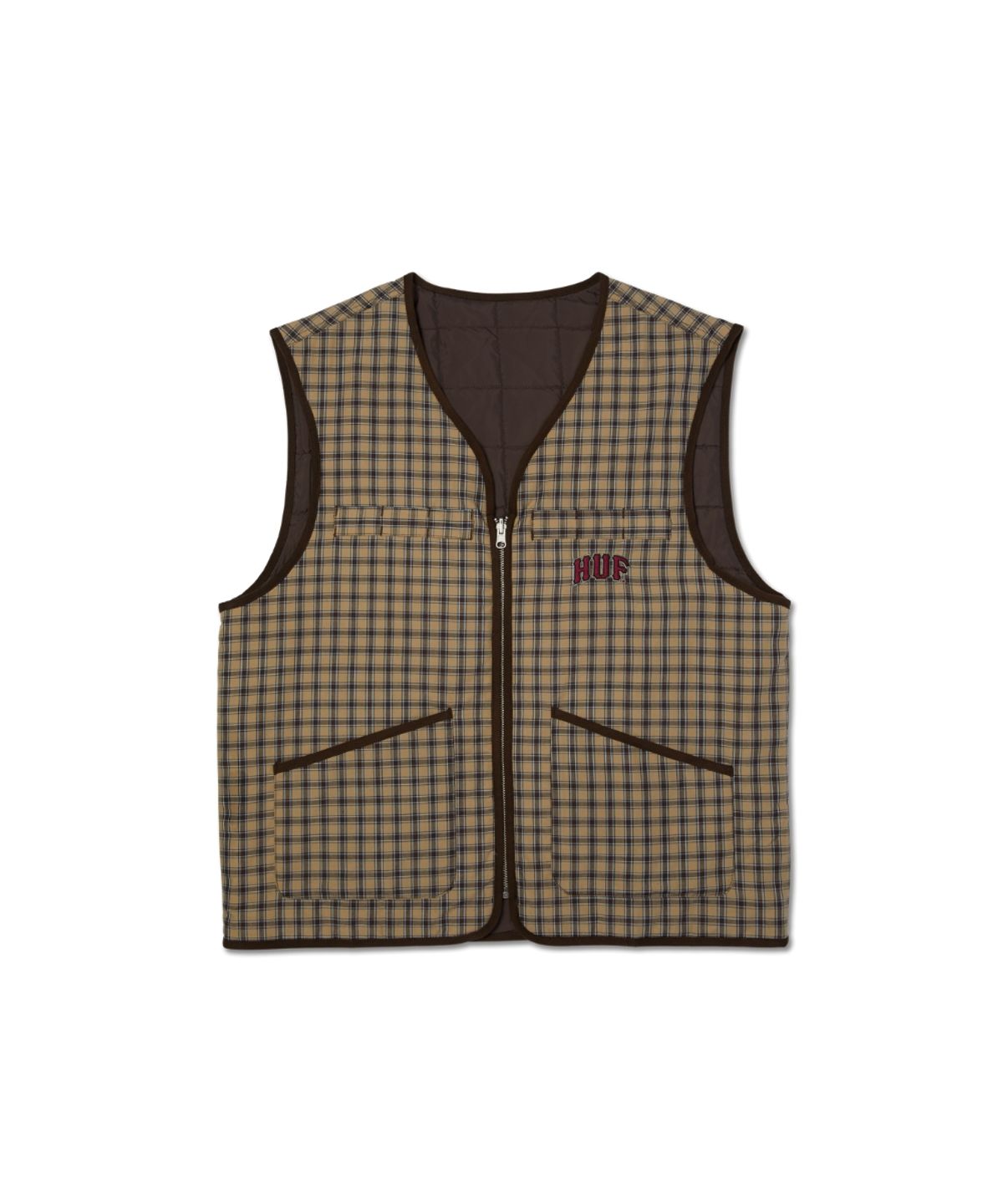 허프(HUF) POYNTER REVERSIBLE VEST [CLAY]