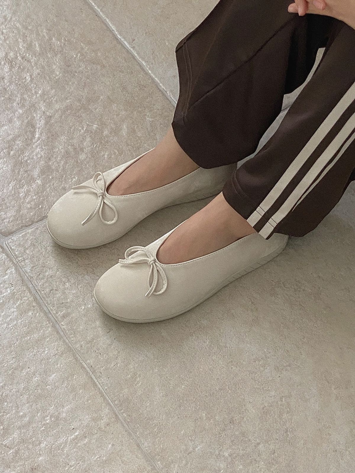 무드앤플(MOODNPLE) mindless ribbon flat  라운드 리본플랫 2cm 2color