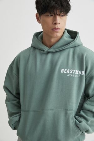 에슬레틱 오버핏 기모 후드