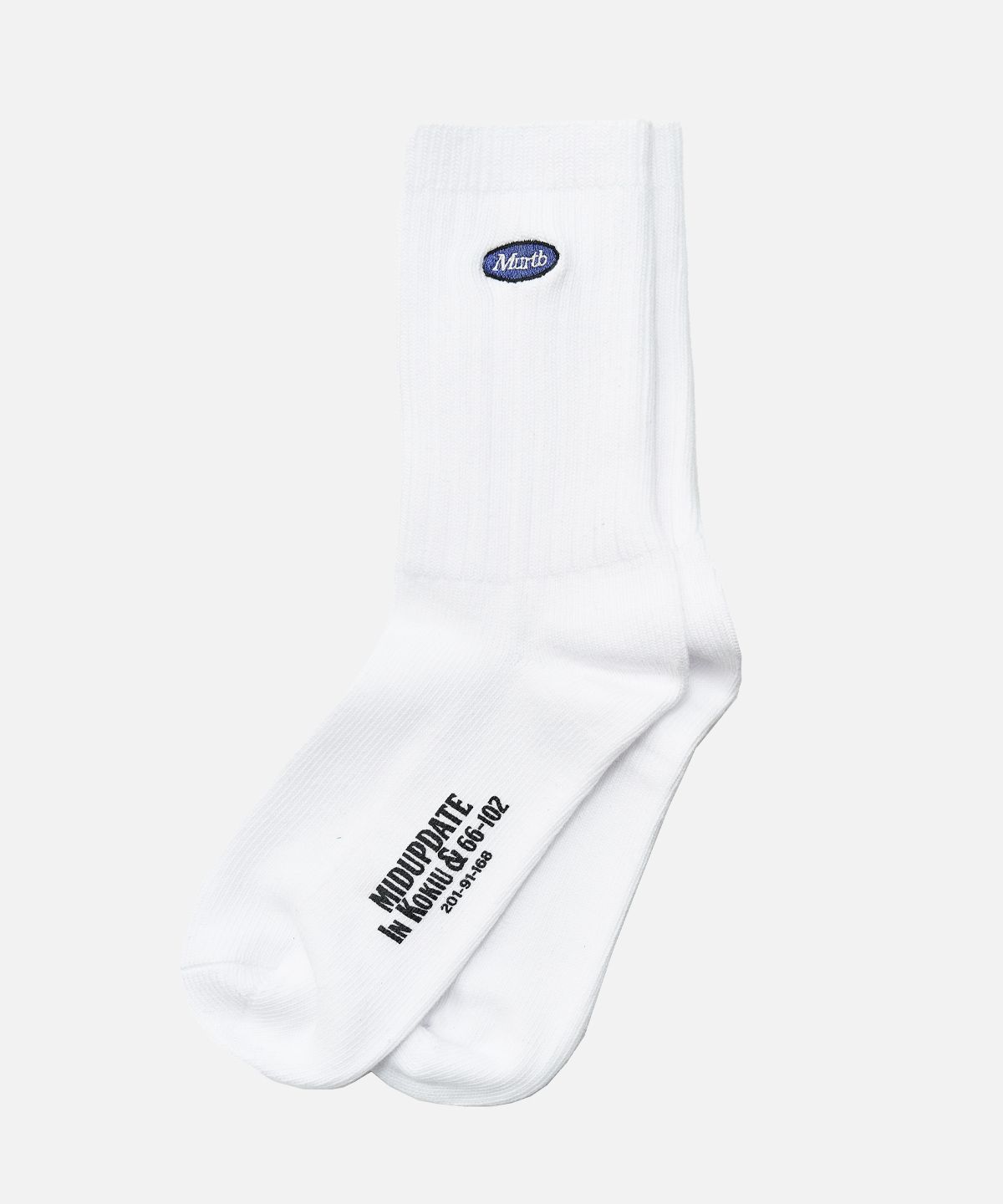 미드업데이트(MIDUPDATE) Logo Cotton Crew Socks_2color