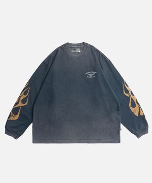 Flame Print Long Sleeve T-shirt_2color