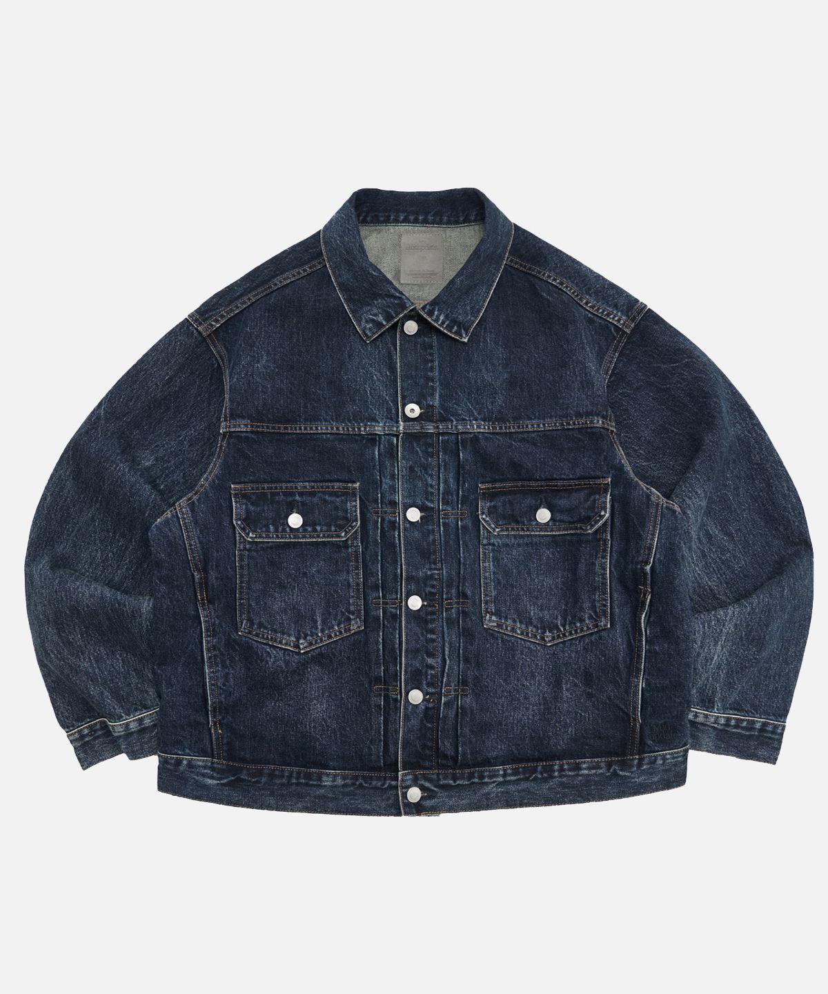 미드업데이트(MIDUPDATE) Dark Washing Type2 Trucker Denim Jacket_Indigo