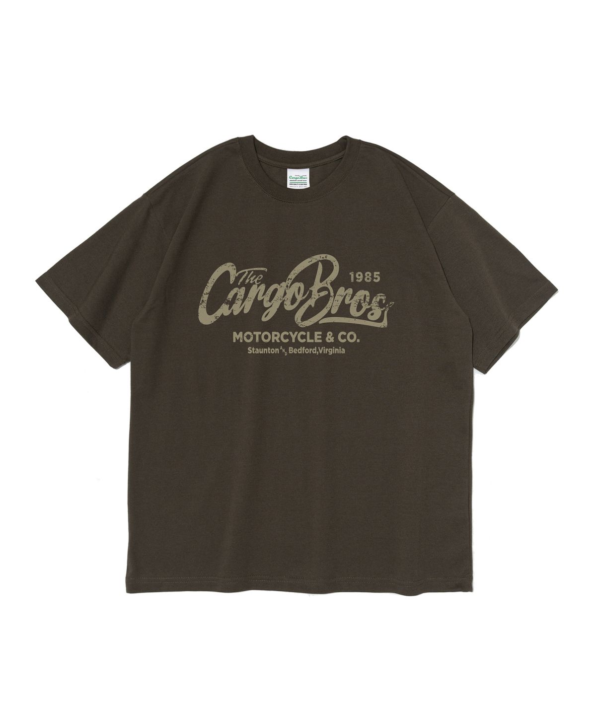 카고브로스(CARGOBROS) (빅사이즈) 모터사이클 로고 반팔티셔츠 (카키)