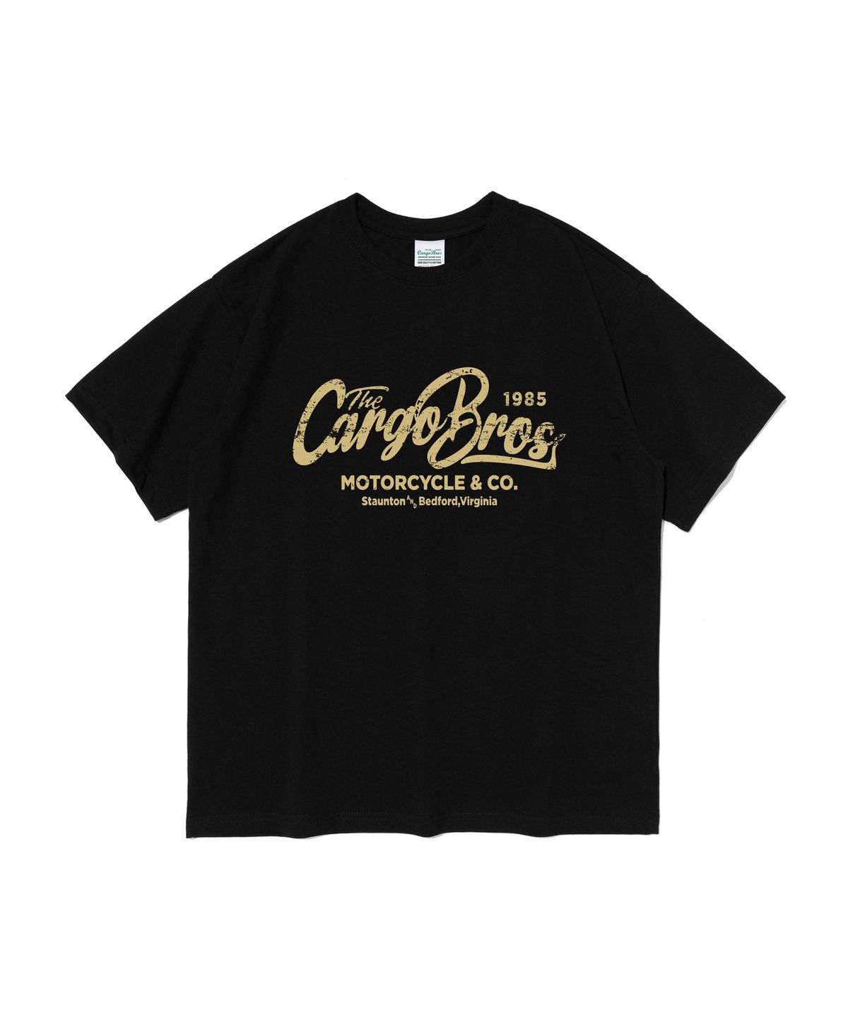 카고브로스(CARGOBROS) (빅사이즈) 모터사이클 로고 반팔티셔츠 (블랙)