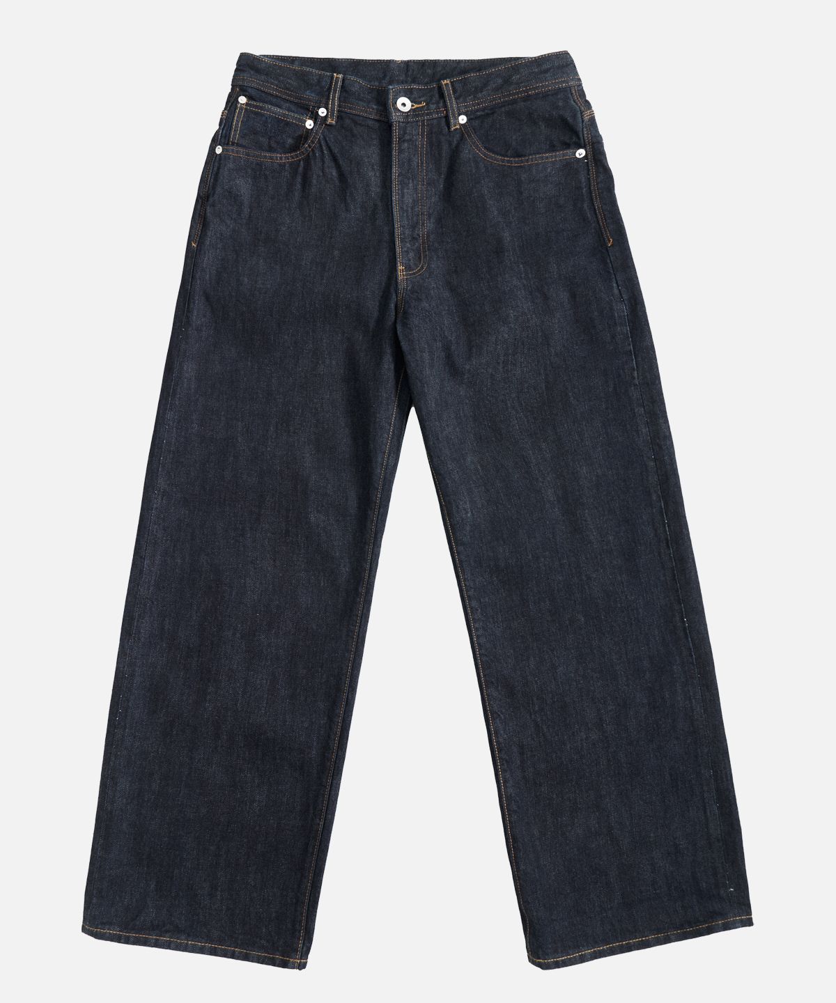 미드업데이트(MIDUPDATE) Straight Dark Washing Denim Pants_Deep blue