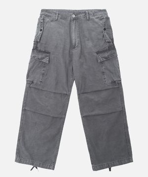 Vintage Drawcord Cargo Pants_Gray