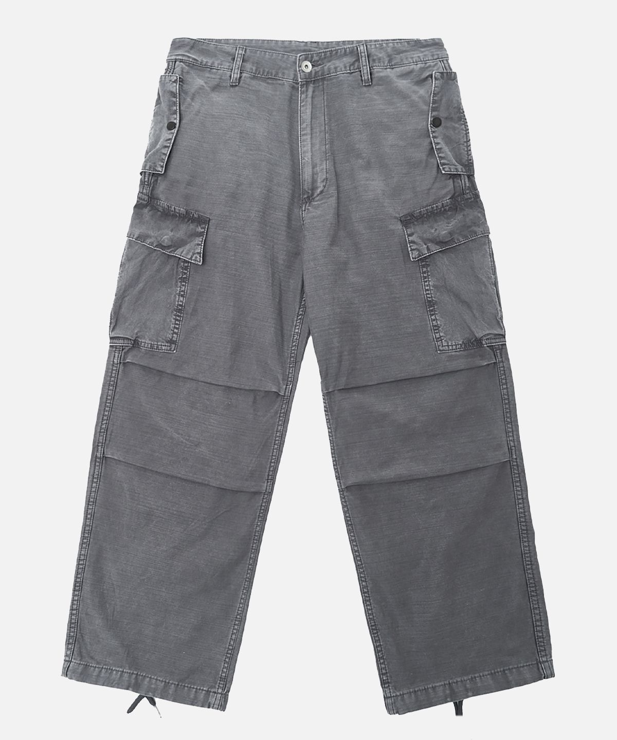 미드업데이트(MIDUPDATE) Vintage Drawcord Cargo Pants_Gray