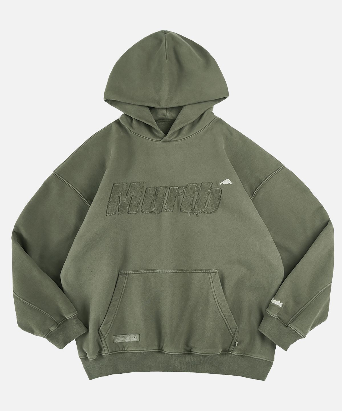 미드업데이트(MIDUPDATE) Garment Dye Logo Hoodie_2color