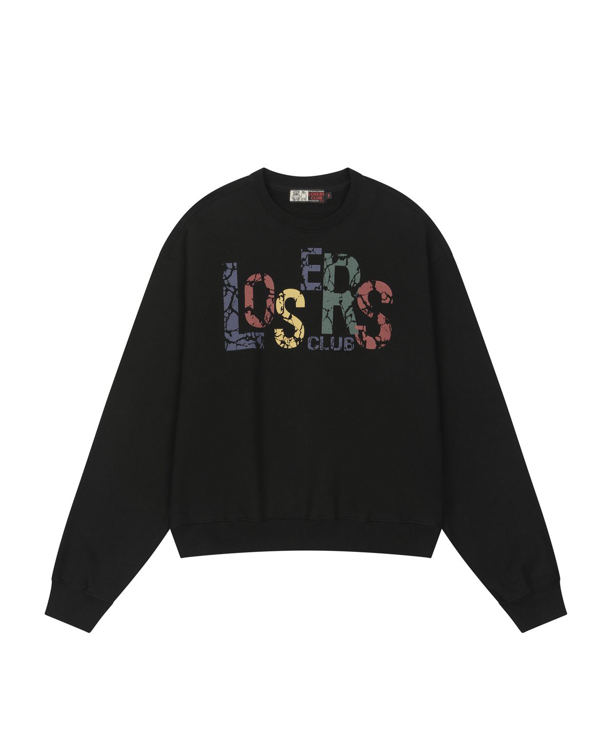 루저스클럽(LOSERS CLUB) 빈티지 로고 스웨트셔츠 블랙