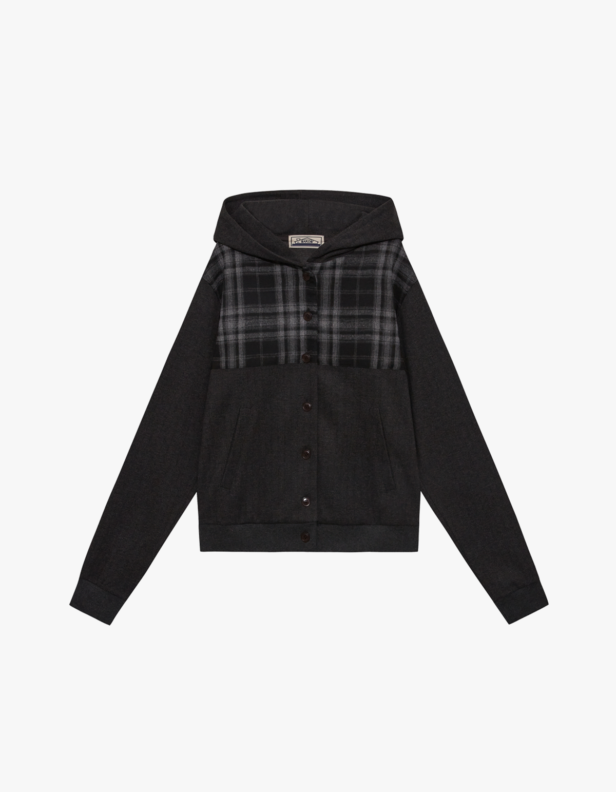 사로스(saros) saros check jacket - Charcoal(1)