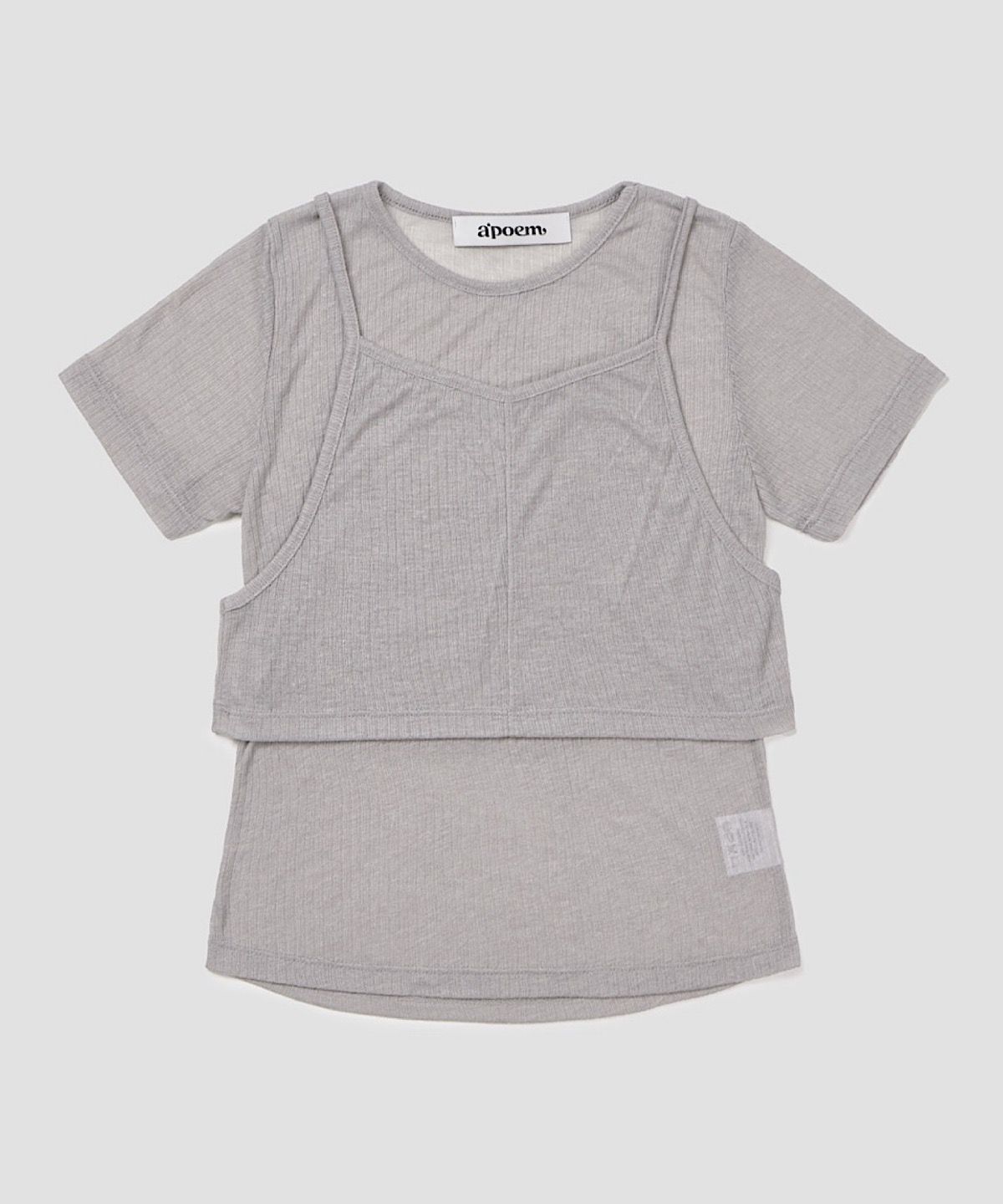 아포엠(APOEM) Double Layered Ribbed T- shirt (3colors)