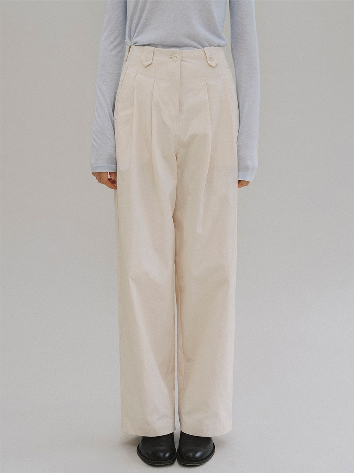 앤니즈(ANDNEEDS) Amber cotton wide pants (butter)