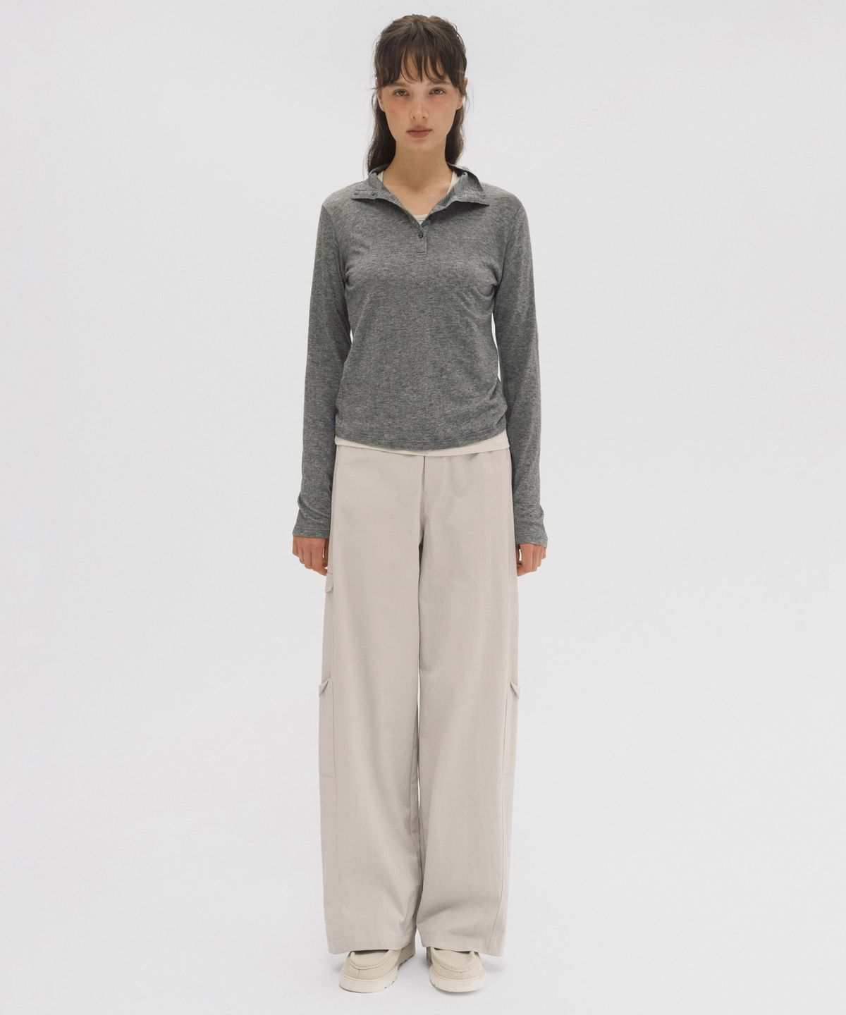 앤니즈(ANDNEEDS) Lio side pocket pants (light gray)