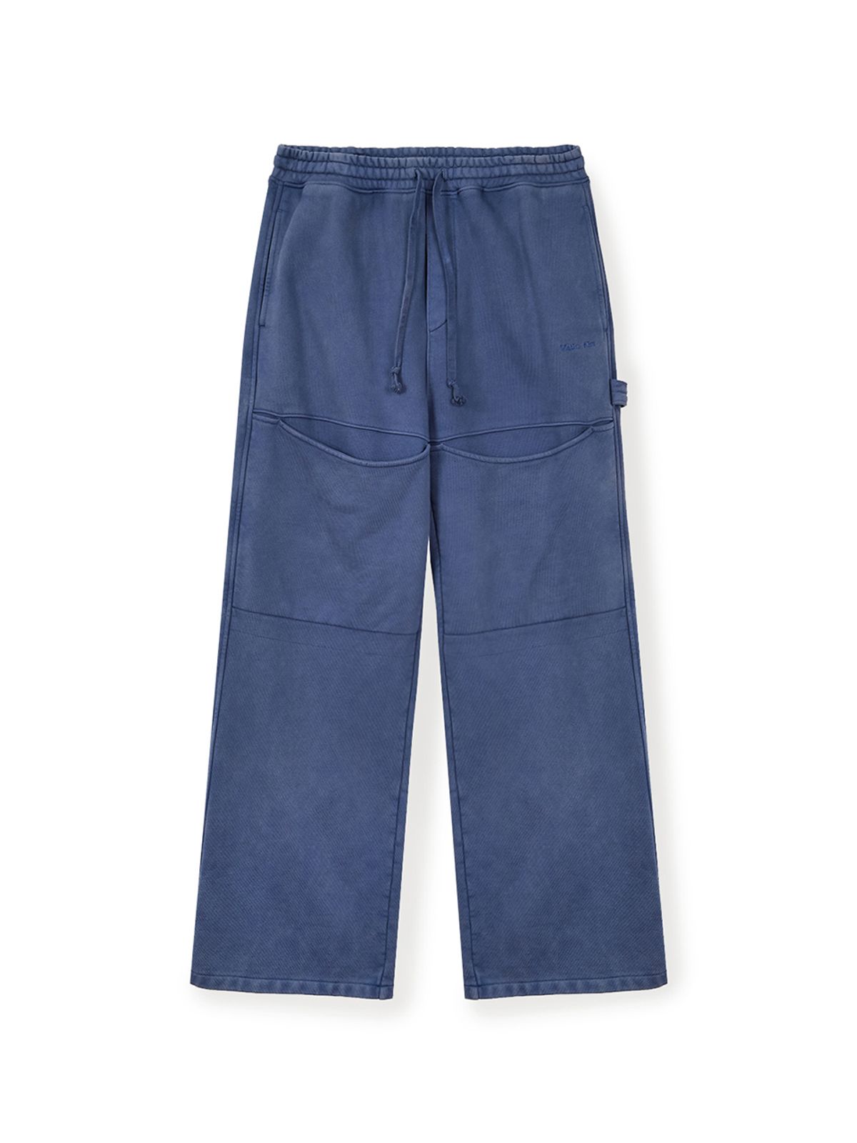 마뗑킴(MATIN KIM) CUT OUT WASHED SWEATPANTS FOR MEN IN BLUE