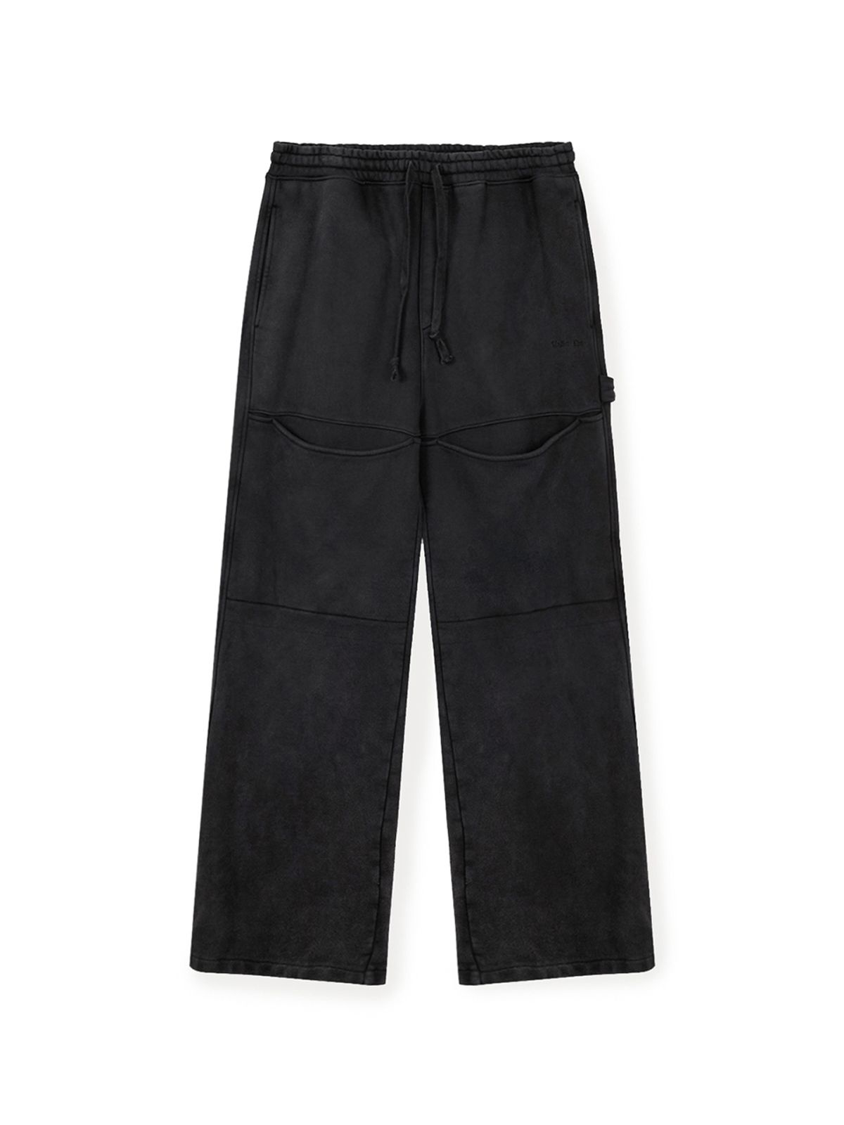 마뗑킴(MATIN KIM) CUT OUT WASHED SWEATPANTS FOR MEN IN CHARCOAL