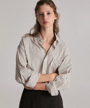 솔라 클래식 스트라이프 셔츠 (아이보리)