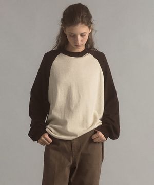 코지 울 라글런 니트 (브라운)