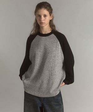 코지 울 라글런 니트 (블랙)