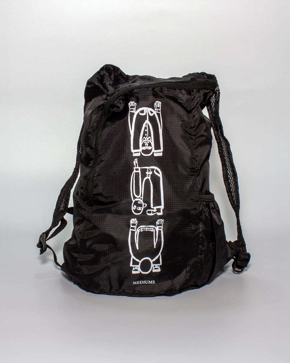 미디엄스(MEDIUMS) Origami Man Backpack - Black (종이접기 인간 백팩)