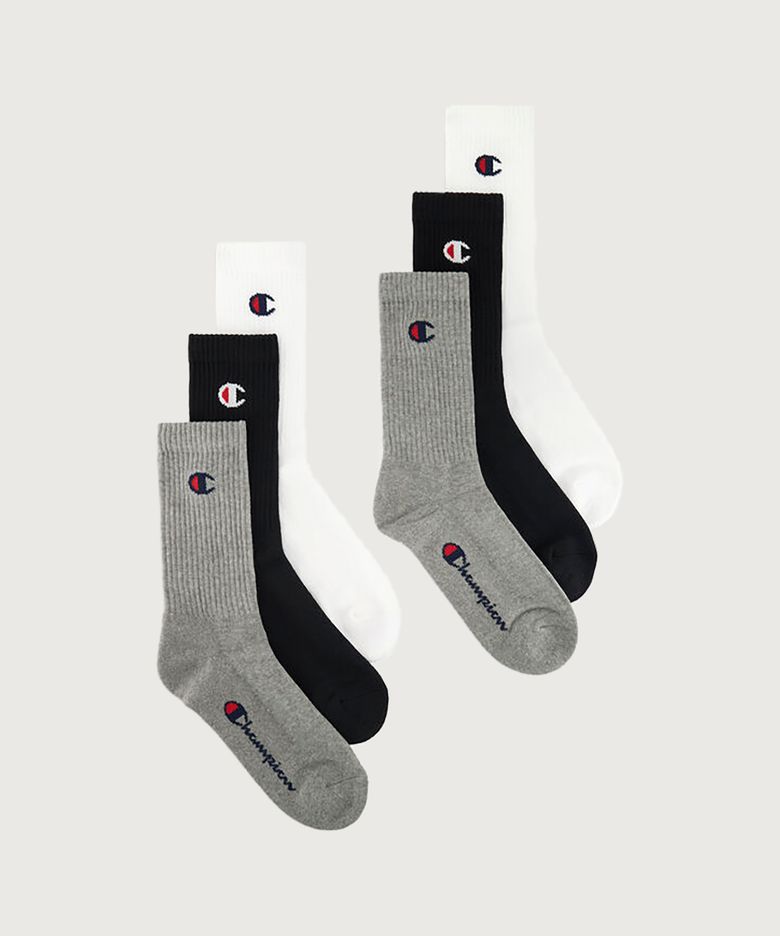 C로고 풀랭스 삭스 6PACK Grey White Black