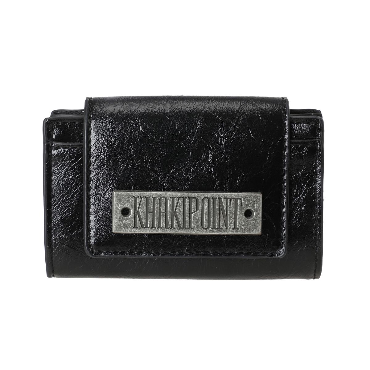 카키포인트(KHAKIPOINT) Leather Card Wallet (black)