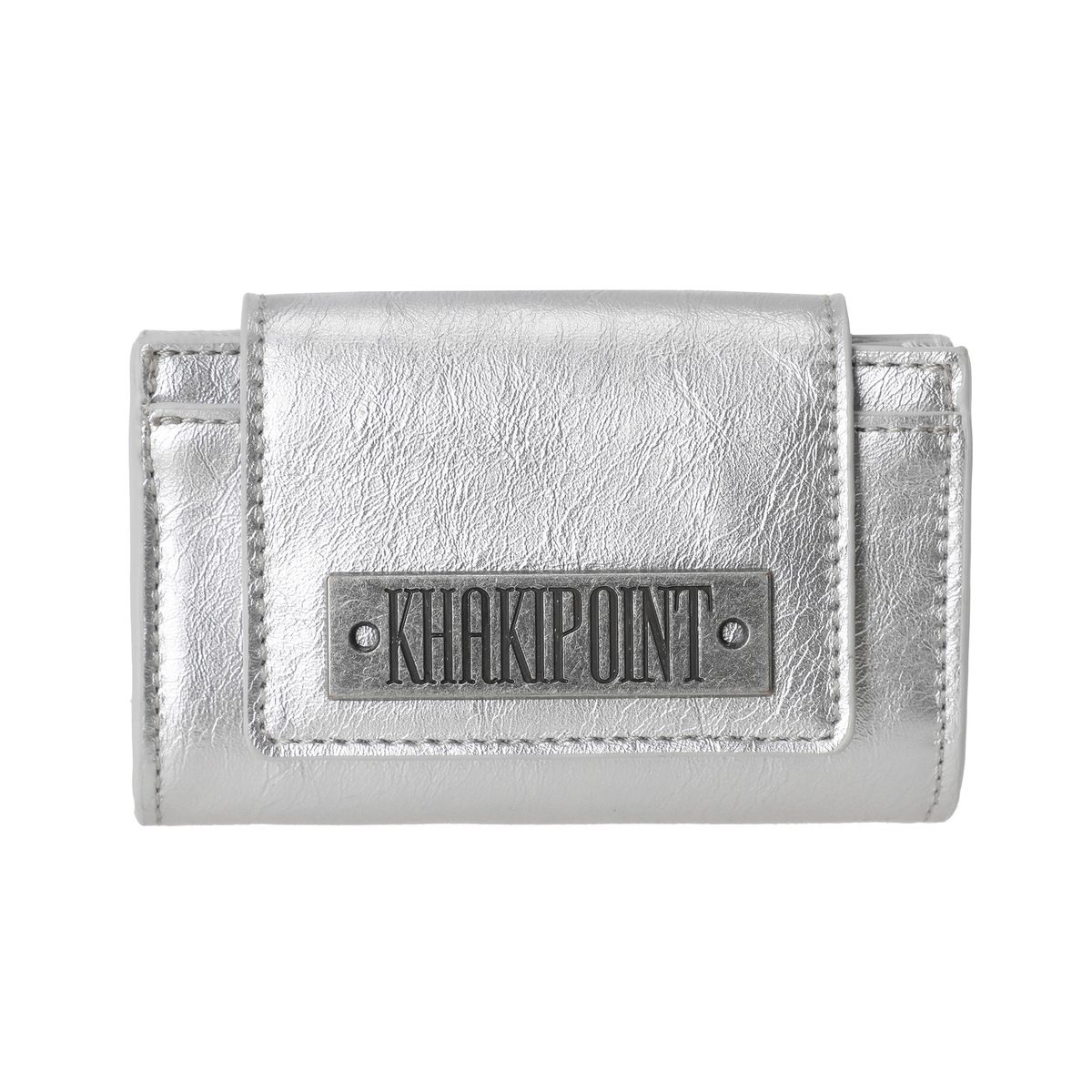 카키포인트(KHAKIPOINT) Leather Card Wallet (silver)