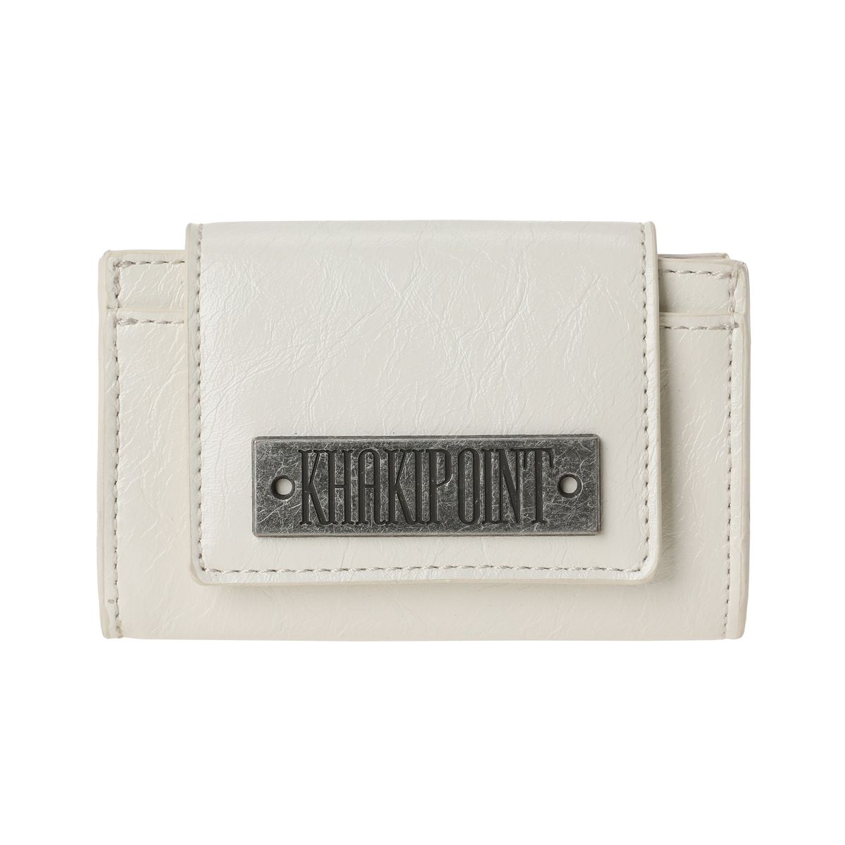 카키포인트(KHAKIPOINT) Leather Card Wallet (ivory)