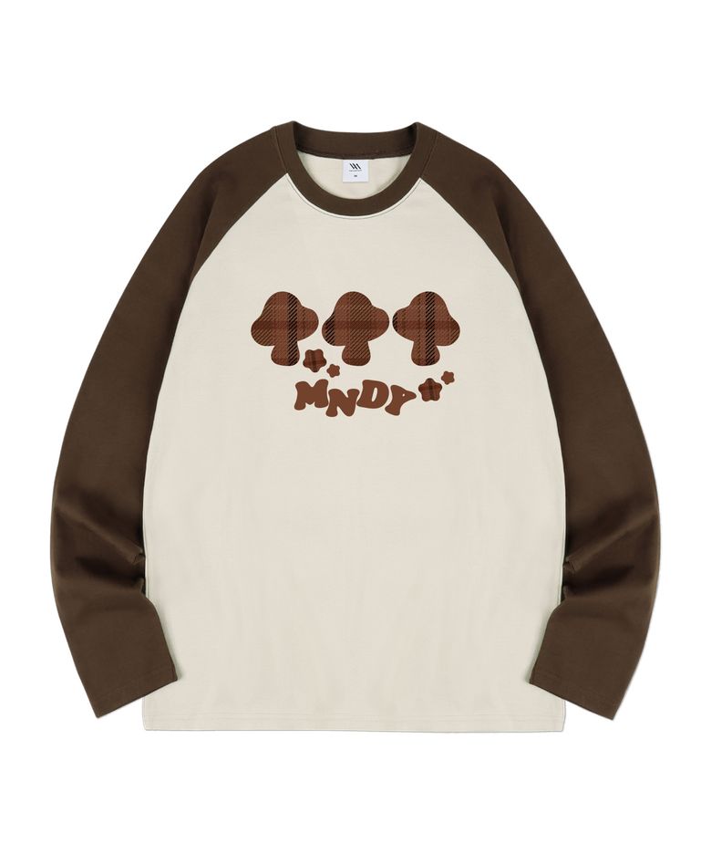 Mushroom 체크 레글런 롱슬리브
