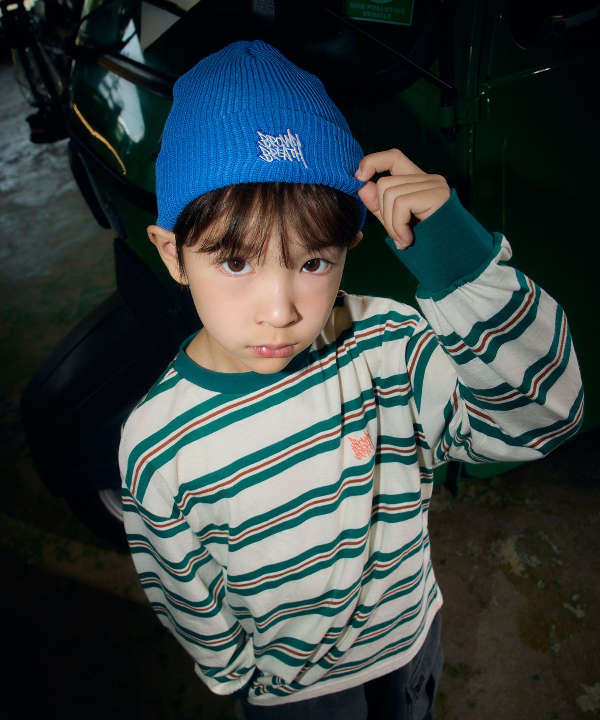 브라운브레스 키즈(BROWNBREATH KIDS) KIDS TAG BEANIE - BLUE