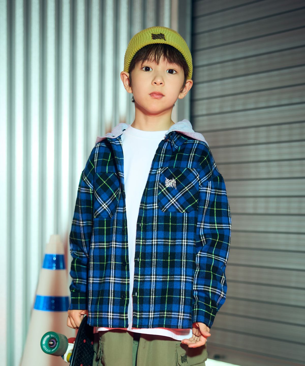 브라운브레스 키즈(BROWNBREATH KIDS) KIDS TAG CHECK SHIRTS - BLUE