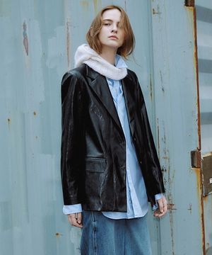 레더 싱글 자켓 JWLTPI0100