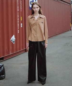 레더 와이드핏 팬츠 JWLPPI0200