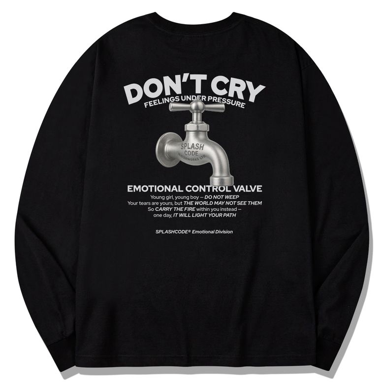 롱슬리브 블랙 - 돈 크라이(Dont Cry)