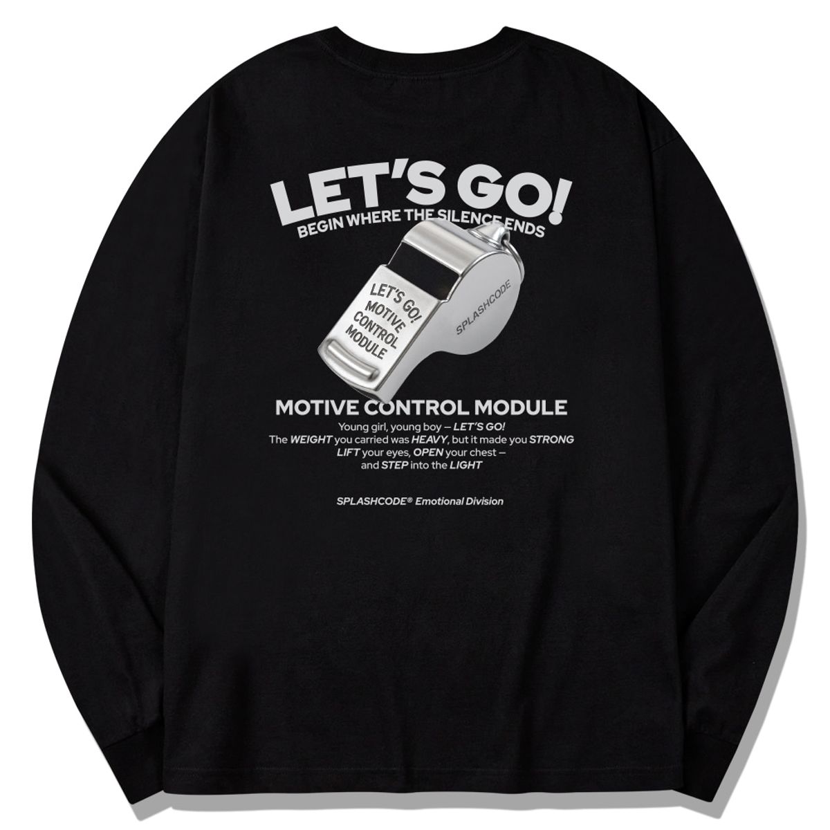 스플래시코드(SPLASHCODE) 롱슬리브 블랙 - 렛츠 고(Lets Go)