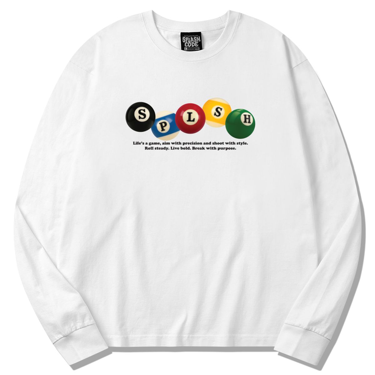 스플래시코드(SPLASHCODE) 롱슬리브 화이트 - 빌리어즈(Billiards)