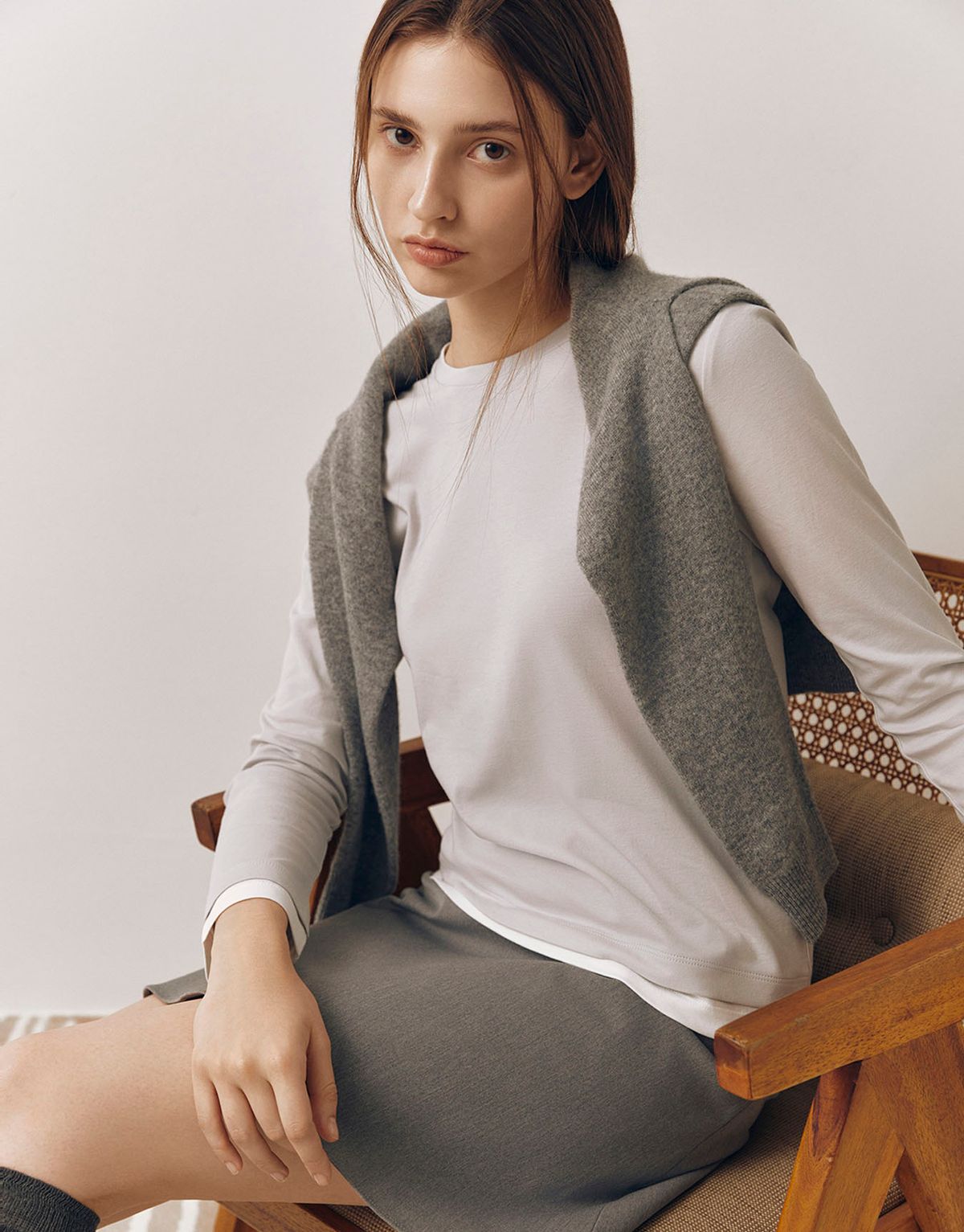 지오다노(GIORDANO) [테일러드] 슬림 레이어드 긴팔티 325953 [3color]