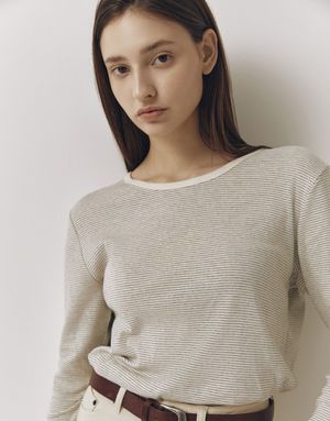 [테일러드] 코지 스트라이프 긴팔티 325954 [4color]