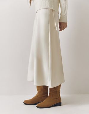 [테일러드] 새틴 롱 스커트(스트링) 165953 [2color]