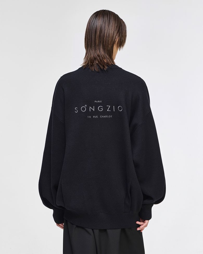 송지오옴므 오리진 파리 볼륨 크루넥 니트 블랙 SH5KT500BK