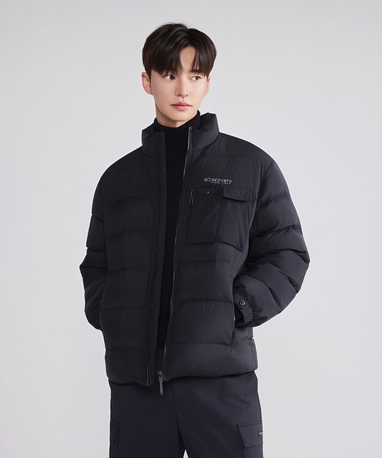 남성 멀티포켓 다운 경량패딩 (BLACK)