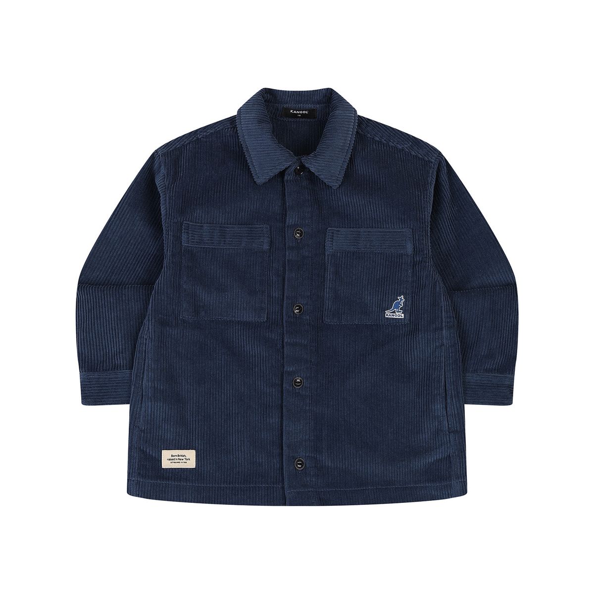 캉골키즈(KANGOL KIDS) 코듀로이 오버핏 셔츠 RD 0101 네이비