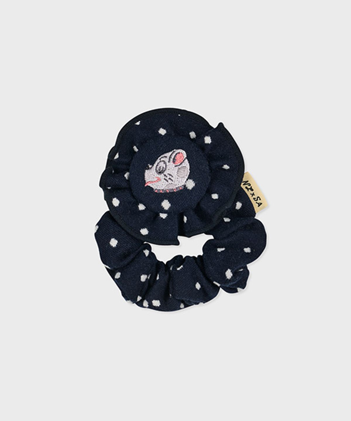 삭스어필(SOCKS APPEAL) NAT frill scrunchie domino