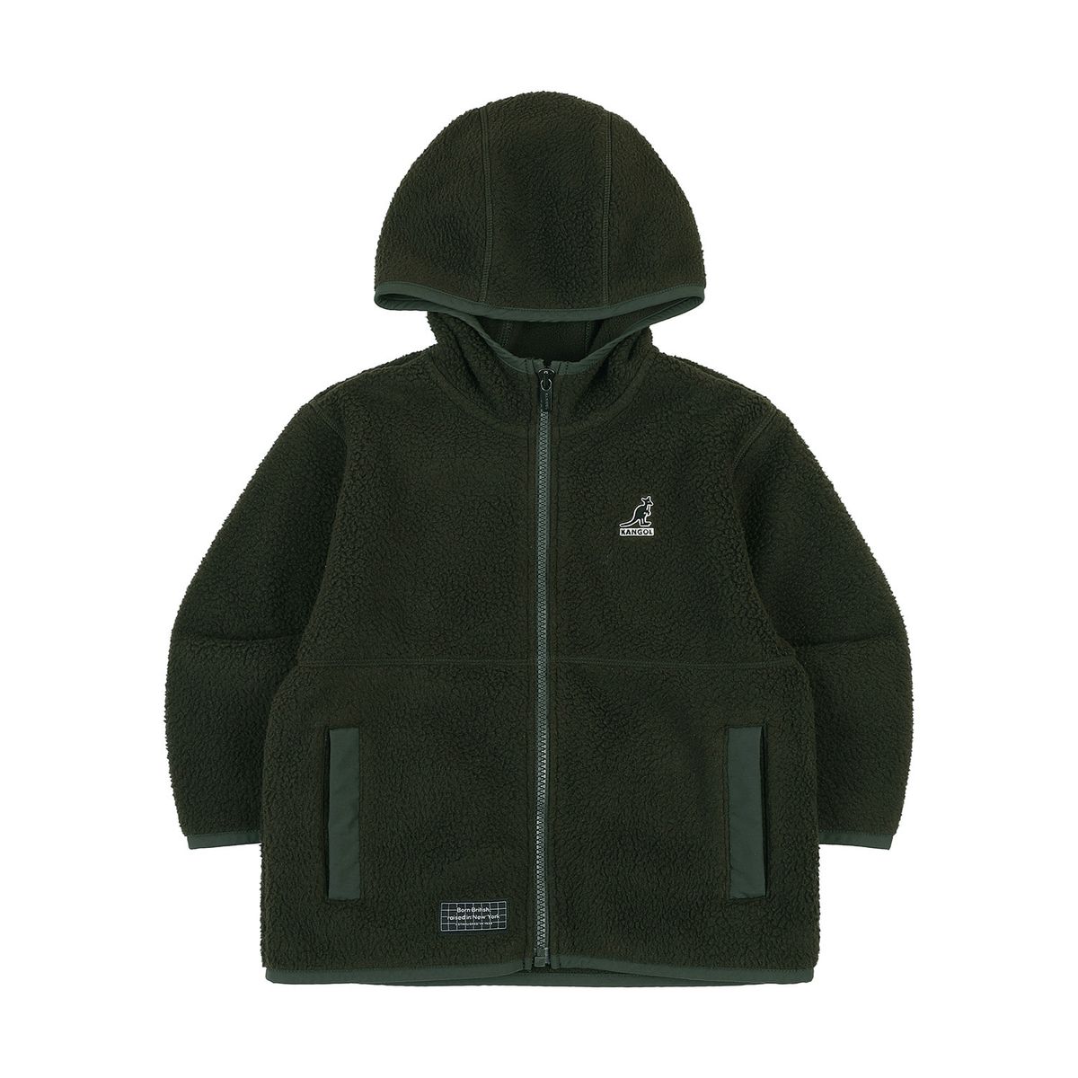 캉골키즈(KANGOL KIDS) 후디드 집업 플리스 점퍼 RD 0204 차콜