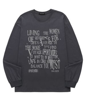 BALANCE TYPO 롱슬리브 (VLS0074) 차콜