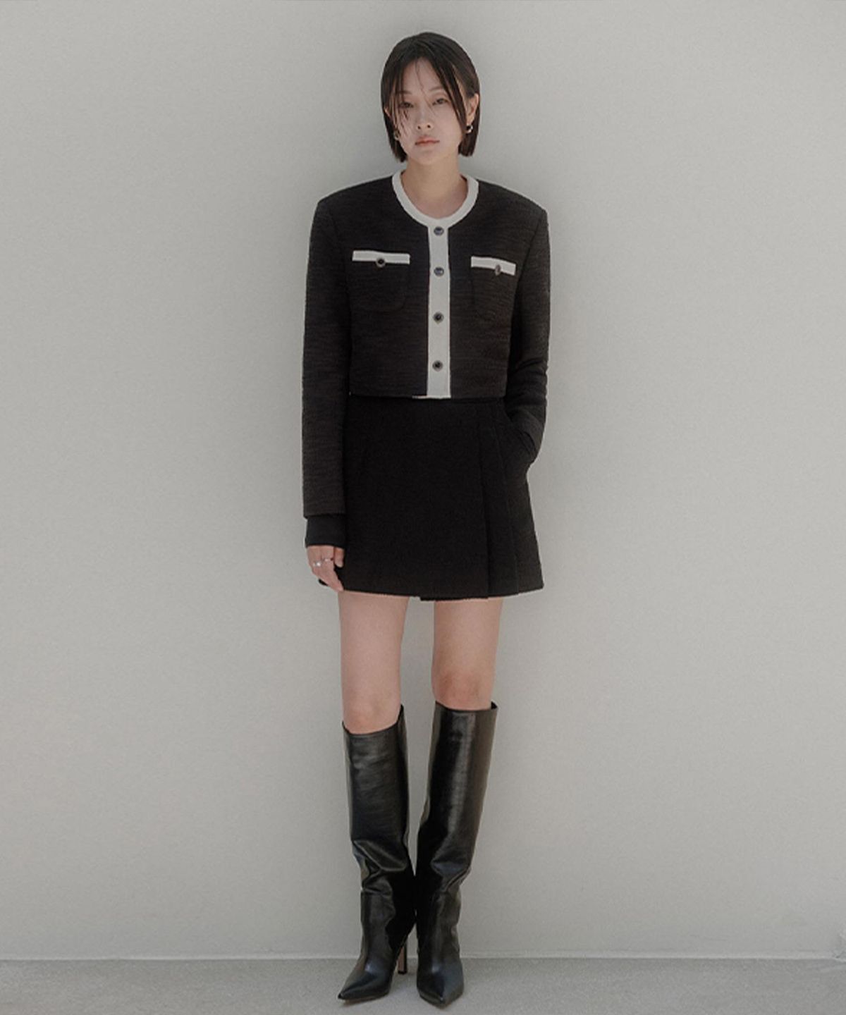 메무아(MEMUA) 메즈클러 트위드 셋업