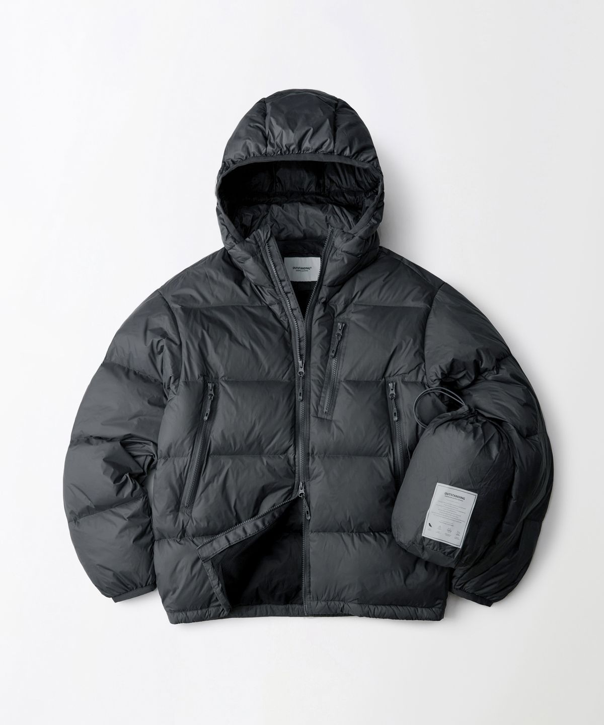 아웃스탠딩(OUTSTANDING) MOUNTAIN DOWN PARKA_CHARCOAL