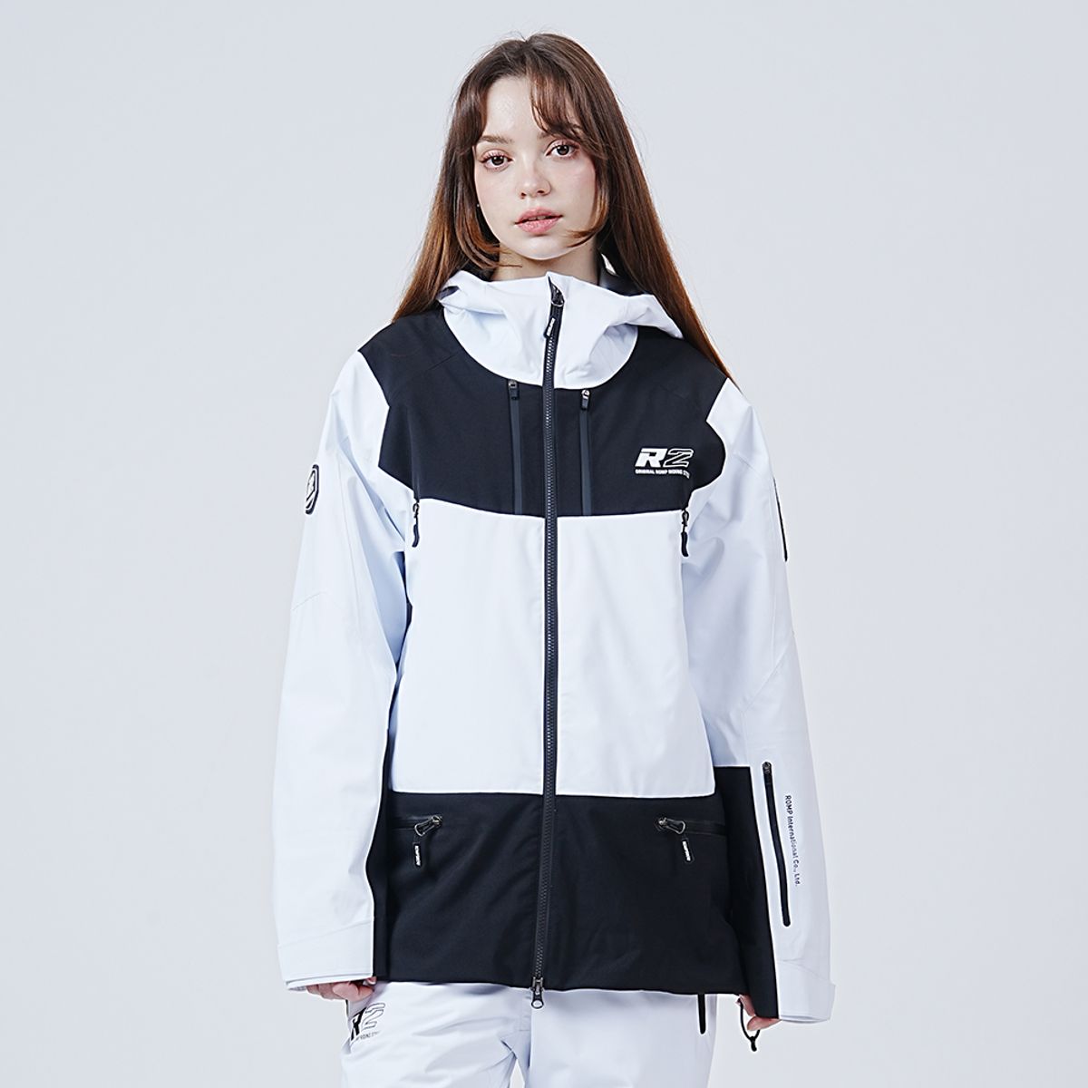 롬프(ROMP) TS R2 HARD JACKET (BLACK/WHITE)