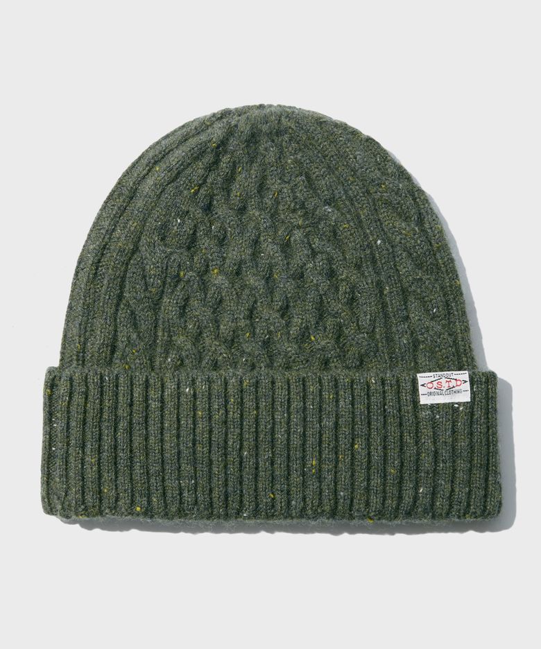 CABLE BEANIE_OLIVE
