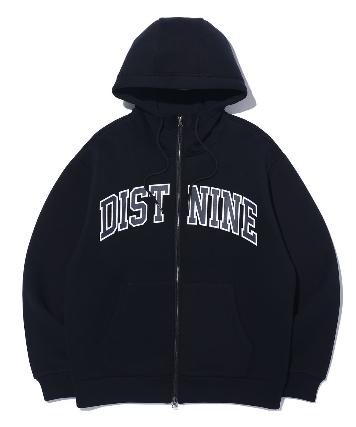디스트나인(DISTN9NE) 아치로고 네오프렌 후드 집업 LQ1JU015_DARK NAVY