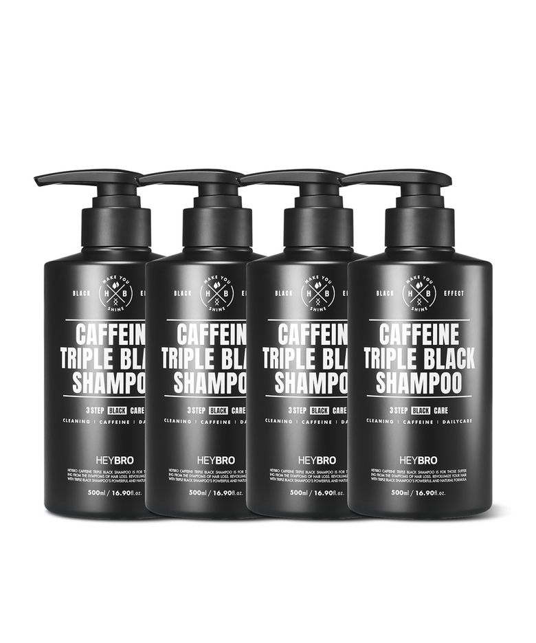 카페인 트리플 블랙 탈모완화 볼륨 샴푸 500ml (4set 구성)